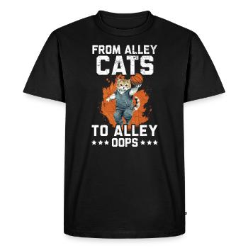 Basketball Cat Basketball Player I Love Basketball - Men's Premium Organic T-Shirt - black - Front - Nico (187cm)