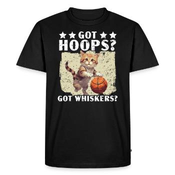 Basketball Cat Basketteur Joueur de basket-ball J’aime le basket-ball - T-shirt Premium bio Homme - noir - Devant - Nico (187cm)