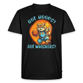 Basketball Cat Basketteur Joueur de basket-ball J’aime le basket-ball - T-shirt Premium bio Homme - noir - Devant - Nico (187cm)