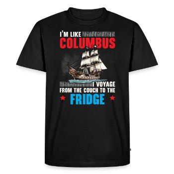 Christophe Colomb Italo-Américain Jour de Christophe Colomb - T-shirt Premium bio Homme - noir - Devant - Nico (187cm)