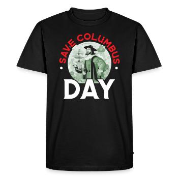 Christophe Colomb Italo-Américain Jour de Christophe Colomb - T-shirt Premium bio Homme - noir - Devant - Nico (187cm)