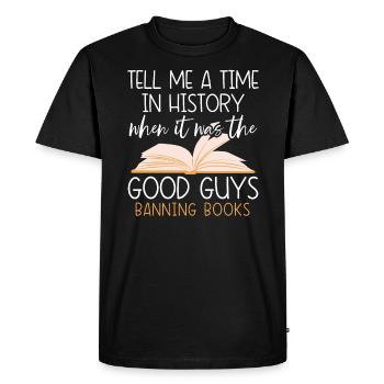 Book Lover Bookworm Reading Librarian Education - Men's Premium Organic T-Shirt - black - Front - Nico (187cm)