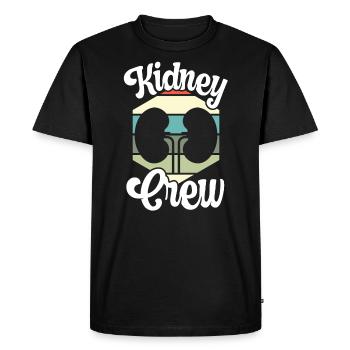 Néphrologie Infirmière Emploi médical Médecine Soins infirmiers - T-shirt Premium bio Homme - noir - Devant - Nico (187cm)