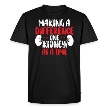 Néphrologie Infirmière Emploi médical Médecine Soins infirmiers - T-shirt Premium bio Homme - noir - Devant - Nico (187cm)