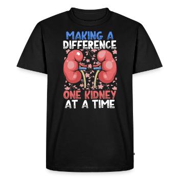 Néphrologie Infirmière Emploi médical Médecine Soins infirmiers - T-shirt Premium bio Homme - noir - Devant - Nico (187cm)
