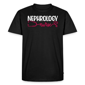 Néphrologie Infirmière Emploi médical Médecine Soins infirmiers - T-shirt Premium bio Homme - noir - Devant - Nico (187cm)