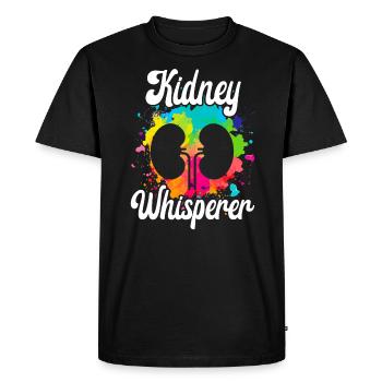 Néphrologie Infirmière Emploi médical Médecine Soins infirmiers - T-shirt Premium bio Homme - noir - Devant - Nico (187cm)