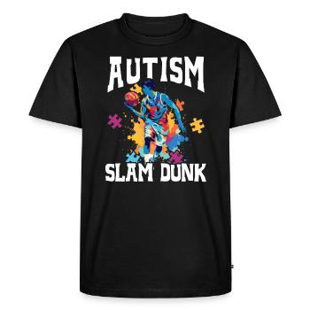 Autisme Basketball Autism Warrior Basketteur - T-shirt Premium bio Homme - noir - Devant - Nico (187cm)