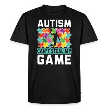 Autisme Basketball Autism Warrior Basketteur - T-shirt Premium bio Homme - noir - Devant - Nico (187cm)