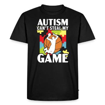 Autisme Basketball Autism Warrior Basketteur - T-shirt Premium bio Homme - noir - Devant - Nico (187cm)