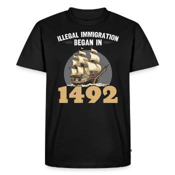 Aboriginal Indians Indigenous Native American Day - Men's Premium Organic T-Shirt - black - Front - Nico (187cm)