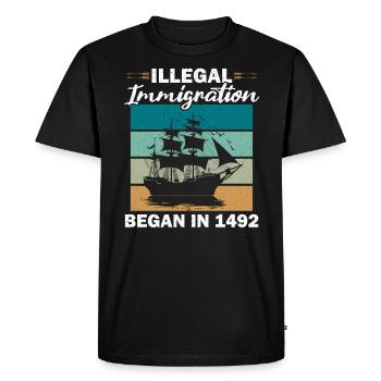 Aboriginal Indians Indigenous Native American Day - Men's Premium Organic T-Shirt - black - Front - Nico (187cm)