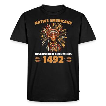 Aboriginal Indians Indigenous Native American Day - Men's Premium Organic T-Shirt - black - Front - Nico (187cm)