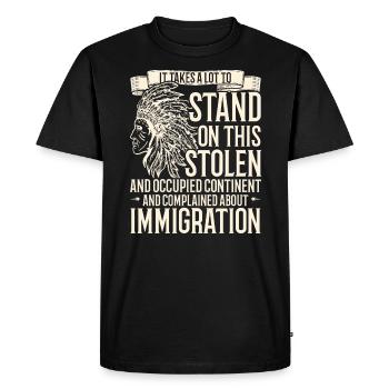Aboriginal Indians Indigenous Native American Day - Men's Premium Organic T-Shirt - black - Front - Nico (187cm)