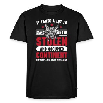 Aboriginal Indians Indigenous Native American Day - Men's Premium Organic T-Shirt - black - Front - Nico (187cm)