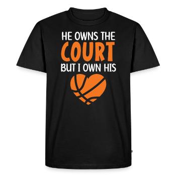 Basketball Girlfriend Love Couple Relationship - T-shirt Premium bio Homme - noir - Devant - Nico (187cm)