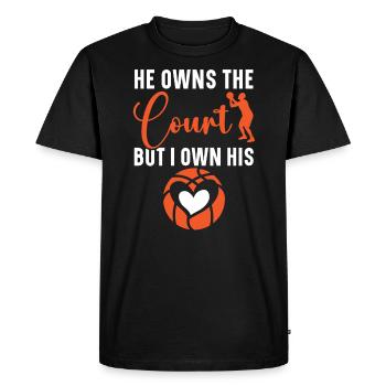 Basketball Girlfriend Love Couple Relationship - T-shirt Premium bio Homme - noir - Devant - Nico (187cm)
