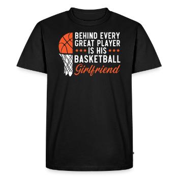 Basketball Girlfriend Love Couple Relationship - T-shirt Premium bio Homme - noir - Devant - Nico (187cm)