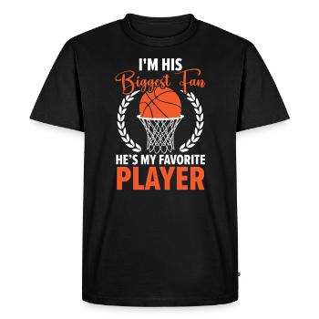 Basketball Girlfriend Love Couple Relationship - T-shirt Premium bio Homme - noir - Devant - Nico (187cm)