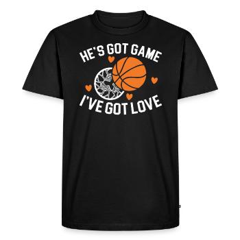Basketball Girlfriend Love Couple Relationship - T-shirt Premium bio Homme - noir - Devant - Nico (187cm)
