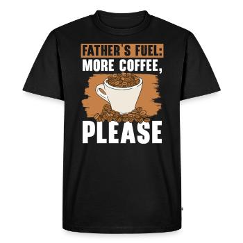 Dad Coffee Drinker Caffeine Daddy Fathers Day - Men's Premium Organic T-Shirt - black - Front - Nico (187cm)