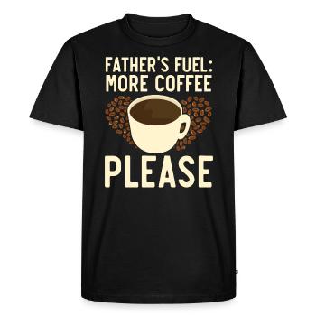 Dad Coffee Drinker Caffeine Daddy Fathers Day - Men's Premium Organic T-Shirt - black - Front - Nico (187cm)