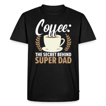 Dad Coffee Drinker Caffeine Daddy Fathers Day - Men's Premium Organic T-Shirt - black - Front - Nico (187cm)