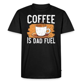 Dad Coffee Drinker Caffeine Daddy Fathers Day - Men's Premium Organic T-Shirt - black - Front - Nico (187cm)