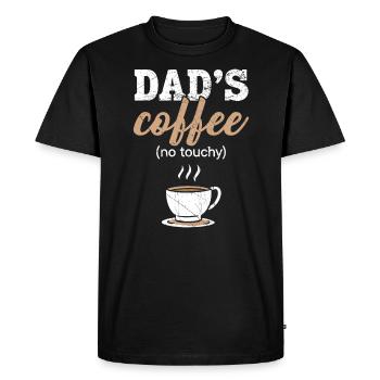Dad Coffee Drinker Caffeine Daddy Fathers Day - Men's Premium Organic T-Shirt - black - Front - Nico (187cm)