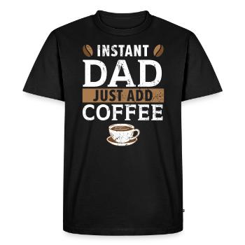 Dad Coffee Drinker Caffeine Daddy Fathers Day - Men's Premium Organic T-Shirt - black - Front - Nico (187cm)