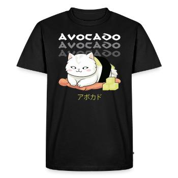 Avocado Sushi Roll Nigiri Avocado Fruit Guacamole - T-shirt Premium bio Homme - noir - Devant - Nico (187cm)