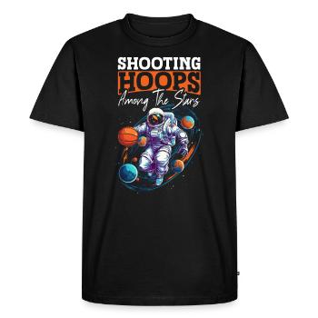 Astronaute Basketball Outerspace Basketball Player - T-shirt Premium bio Homme - noir - Devant - Nico (187cm)