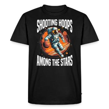Astronaute Basketball Outerspace Basketball Player - T-shirt Premium bio Homme - noir - Devant - Nico (187cm)