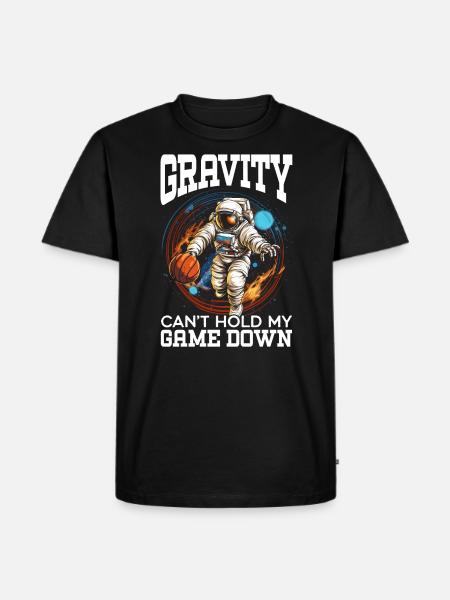 Astronaut Basketball Outerspace Basketballspieler - Männer Premium Bio T-Shirt - Schwarz
