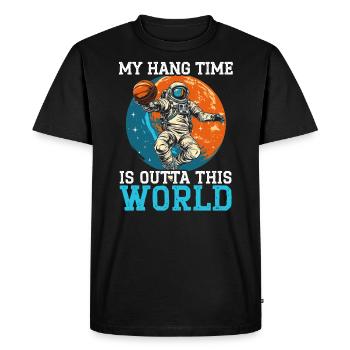 Astronaut Basketball Outerspace Basketball Player - Men's Premium Organic T-Shirt - black - Front - Nico (187cm)