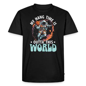 Astronaut Basketball Outerspace Basketball Player - Men's Premium Organic T-Shirt - black - Front - Nico (187cm)
