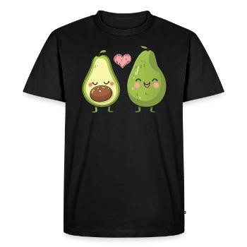 Avocat Couple Relation Avocat Fruit Guac - T-shirt Premium bio Homme - noir - Devant - Nico (187cm)