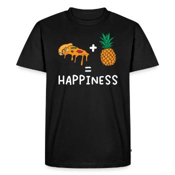Pizza And Pineapple Tropical Fruit Pizza Eater - Men's Premium Organic T-Shirt - black - Front - Nico (187cm)