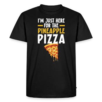 Pizza And Pineapple Tropical Fruit Pizza Eater - Men's Premium Organic T-Shirt - black - Front - Nico (187cm)