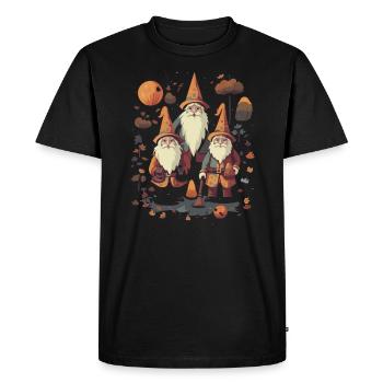 Gnome de jardin Halloween Trick Or Treat Gardener - T-shirt Premium bio Homme - noir - Devant - Nico (187cm)
