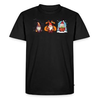 Gnome de jardin Halloween Trick Or Treat Gardener - T-shirt Premium bio Homme - noir - Devant - Nico (187cm)
