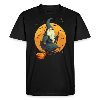 Gnome de jardin Halloween Trick Or Treat Gardener - T-shirt Premium bio Homme - noir - Devant - Nico (187cm)