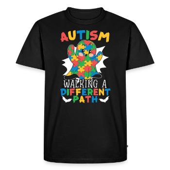 Autism Halloween Trick Or Treat Autism Awareness - Men's Premium Organic T-Shirt - black - Front - Nico (187cm)
