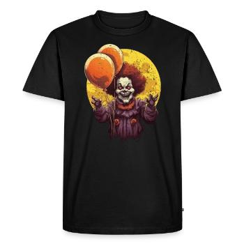 Balloon Halloween Trick Or Treat Spooky Boo Ghost - Men's Premium Organic T-Shirt - black - Front - Nico (187cm)