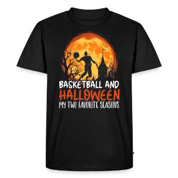 Basketball Halloween Trick ou Treat Spooky Baller - T-shirt Premium bio Homme - noir - Devant - Nico (187cm)