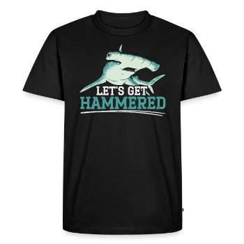 Hammerhead Shark Lover Marine Biology Underwater - Men's Premium Organic T-Shirt - black - Front - Nico (187cm)