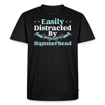 Hammerhead Shark Lover Marine Biology Underwater - T-shirt Premium bio Homme - noir - Devant - Nico (187cm)