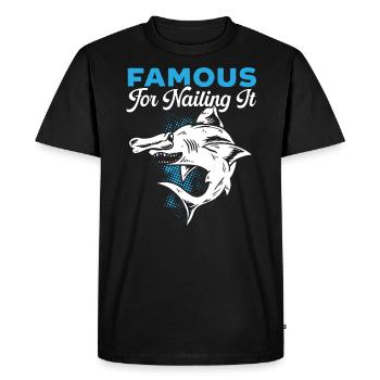 Hammerhead Shark Lover Marine Biology Underwater - Men's Premium Organic T-Shirt - black - Front - Nico (187cm)