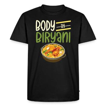 Biryani Lover Indian Food Desifood India Rice - Men's Premium Organic T-Shirt - black - Front - Nico (187cm)
