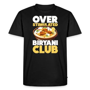 Biryani Lover Indian Food Desifood India Rice - Men's Premium Organic T-Shirt - black - Front - Nico (187cm)